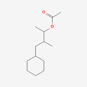 molecular formula C13H24O2 B15342036 alpha,beta-Dimethylcyclohexylpropyl acetate CAS No. 34362-41-9