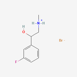 molecular formula C9H13BrFNO B15342037 3-Fluoro-alpha-(methylaminomethyl)benzyl alcohol hydrobromide CAS No. 2794-40-3