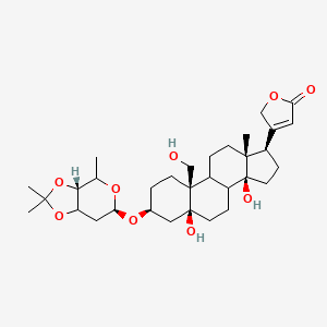 molecular formula C32H48O9 B15342048 Helveticosol acetonide CAS No. 20045-26-5