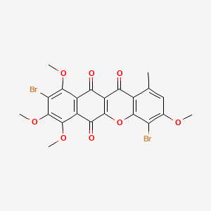 11H-BENZO(b)XANTHENE-6,11,12-TRIONE, 4,9-DIBROMO-1-METHYL-3,7,8,10-TETRAMETHOXY-