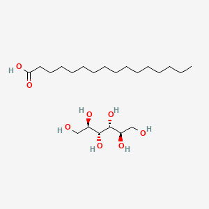 molecular formula C22H46O8 B15342152 Hexadecanoic acid--hexitol (1/1) CAS No. 1341-81-7