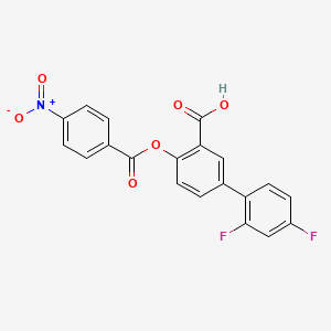 2',4'-Difluoro-4-[(4-nitrobenzoyl)oxy][1,1'-biphenyl]-3-carboxylic acid