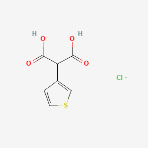 molecular formula C7H6ClO4S- B15342223 2-Thiophen-3-ylpropanedioic acid;chloride 