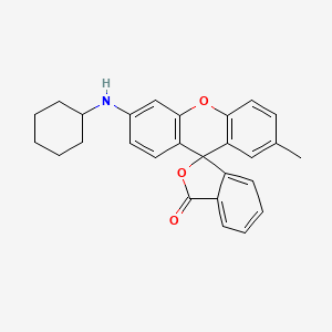 Spiro[isobenzofuran-1(3H),9'-[9H]xanthen]-3-one, 6'-(cyclohexylamino)-2'-methyl-