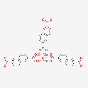 molecular formula C36H18O13Zn4 B15342241 tetrazinc;naphthalene-2,6-dicarboxylate;oxygen(2-) 