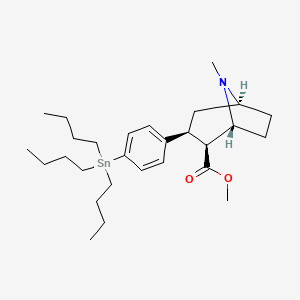 molecular formula C28H47NO2Sn B15342269 Methyl (1R,2S,3S,5S)-8-methyl-3-[4-(tributylstannyl)phenyl]-8-azabicyclo[3.2.1]octane-2-carboxylate CAS No. 136794-88-2