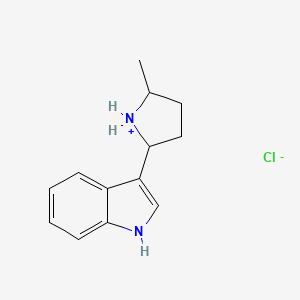 molecular formula C13H17ClN2 B15342273 3-(5-Methyl-2-pyrrolidinyl)indole hydrochloride CAS No. 19137-65-6