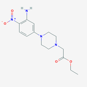 4-(3-Amino-4-nitrophenyl)-1-piperazineacetic acid ethyl ester