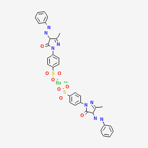 Barium bis(p-(4,5-dihydro-3-methyl-5-oxo-4-(phenylazo)-1H-pyrazol-1-yl)benzenesulphonate)