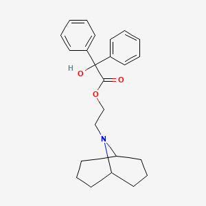 9-Azabicyclo(3.3.1)nonane, 9-(2-hydroxyethyl)-, benzilate