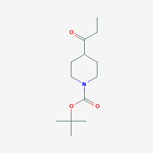 molecular formula C13H23NO3 B153429 叔丁基 4-丙酰哌啶-1-甲酸酯 CAS No. 419571-73-6