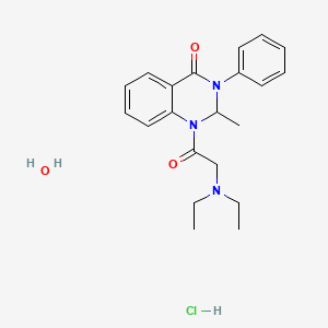 1-(N,N-Diethylglycyl)-2,3-dihydro-2-methyl-3-phenyl-4(1H)-quinazolinone HCl hydrate