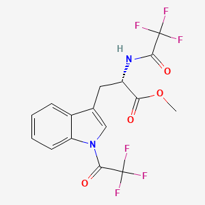 methyl (2S)-2-[(2,2,2-trifluoroacetyl)amino]-3-[1-(2,2,2-trifluoroacetyl)indol-3-yl]propanoate