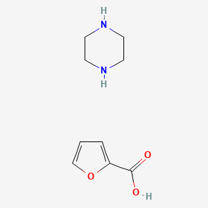 molecular formula C9H14N2O3 B15343122 furan-2-carboxylic acid;piperazine CAS No. 14486-48-7