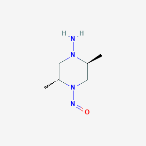 B15343163 (2S,5R)-2,5-dimethyl-4-nitrosopiperazin-1-amine CAS No. 21497-41-6