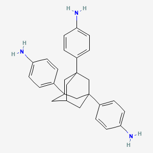 molecular formula C28H31N3 B15343808 4,4',4''-((1S,3S,5S)-Adamantane-1,3,5-triyl)trianiline 