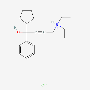 Benzyl alcohol, alpha-cyclopentyl-alpha-(3-(diethylamino)-1-propynyl)-, hydrochloride