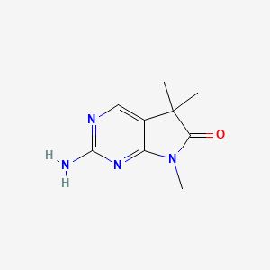 2-amino-5,5,7-trimethyl-5H-pyrrolo[2,3-d]pyrimidin-6(7H)-one