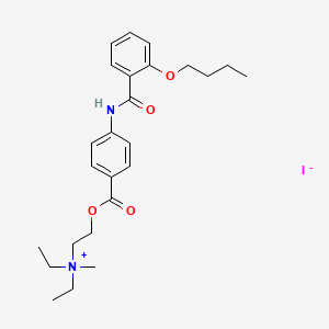 (2-(4-(2-Butoxybenzamido)benzoyloxy)ethyl)diethylmethylammonium iodide