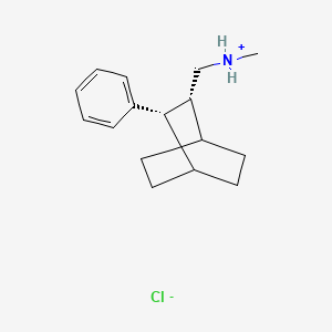 Bicyclo(2.2.2)octane-2-methylamine, N-methyl-3-phenyl-, hydrochloride, (Z)-