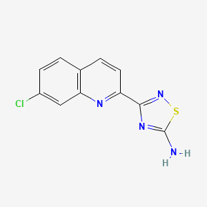 3-(7-Chloroquinolin-2-yl)-1,2,4-thiadiazol-5-amine