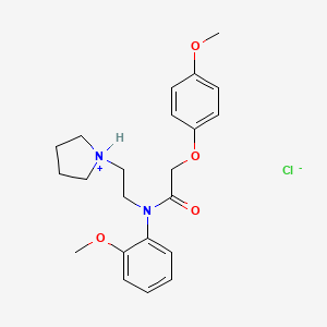 N-(2-Methoxyphenyl)-N-(2-pyrrolidinoethyl)-4-methoxyphenoxyacetamide hydrochloride