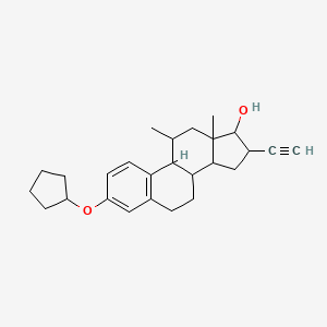 17alpha-Ethynyl-11beta-methyl estradiol-3-cyclopentyl ether