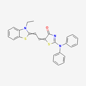 4(5H)-Thiazolone, 2-(diphenylamino)-5-[(3-ethyl-2(3H)-benzothiazolylidene)ethylidene]-