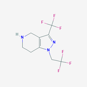 1-(2,2,2-Trifluoroethyl)-3-(trifluoromethyl)-4,5,6,7-tetrahydro-1h-pyrazolo[4,3-c]pyridine