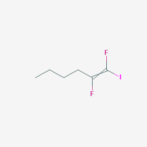 1,2-Difluoro-1-iodohex-1-ene