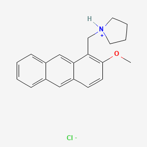 molecular formula C20H22ClNO B15344872 2-Methoxy-1-pyrrolidinylmethylanthracene hydrochloride CAS No. 52723-13-4