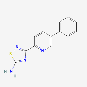 molecular formula C13H10N4S B15345326 3-(5-Phenylpyridin-2-yl)-1,2,4-thiadiazol-5-amine 