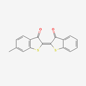 molecular formula C17H10O2S2 B15345334 6-Methyl-2(3-oxobenzo(b)thien-2(3H)-ylidene)benzo(b)thiophen-3(2H)-one CAS No. 53633-35-5