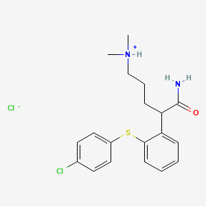 2-(2-(4-Chlorophenylthio)phenyl)-5-dimethylaminovaleramide hydrochloride