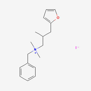 molecular formula C17H24INO B15345360 Benzyldimethyl(3-(2-furyl)-2-methylpropyl)ammonium iodide CAS No. 25433-49-2