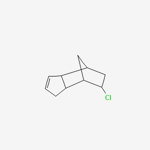 molecular formula C10H13Cl B15345402 4,7-Methano-1H-indene, 6-chloro-3a,4,5,6,7,7a-hexahydro- CAS No. 7534-82-9