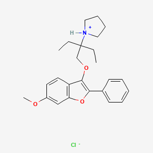 3-(2-(Diethylpyrrolidino)ethoxy)-6-methoxy-2-phenylbenzofuran hydrochloride