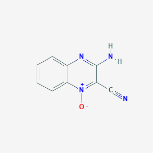 molecular formula C9H6N4O B15345460 3-Amino-2-quinoxalinecarbonitrile, 1-oxide CAS No. 500889-07-6