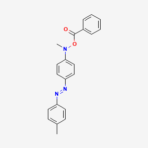 molecular formula C21H19N3O2 B15345491 N-Benzoyloxy-4'-methyl-N-methyl-4-aminoazobenzene CAS No. 55398-25-9