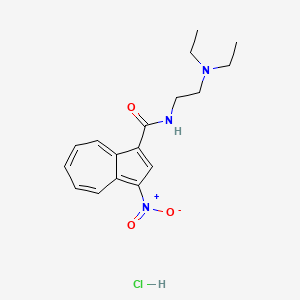 molecular formula C17H22ClN3O3 B15345503 N-[2-(Diethylamino)ethyl]-3-nitroazulene-1-carboximidic acid--hydrogen chloride (1/1) CAS No. 54805-30-0