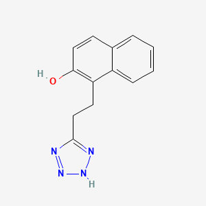 molecular formula C13H12N4O B15345566 1-(2-(1H-Tetrazol-5-yl)ethyl)-2-naphthalenol CAS No. 76167-91-4