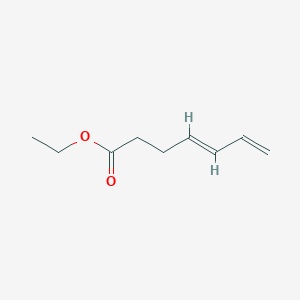 molecular formula C9H14O2 B15345583 (E)-Hepta-4,6-dienoic acid ethyl ester 