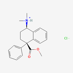 cis-1,2,3,4-Tetrahydro-4-carbomethoxy-1-dimethylamino-4-phenylnaphthalene hydrochloride