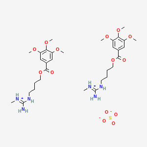 [amino-[4-(3,4,5-trimethoxybenzoyl)oxybutylamino]methylidene]-methylazanium;sulfate