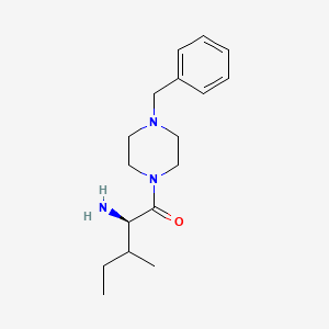 molecular formula C17H27N3O B15345694 (2R)-2-amino-1-(4-benzylpiperazin-1-yl)-3-methylpentan-1-one 