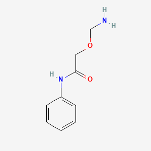 molecular formula C9H12N2O2 B15345712 2-(Aminomethoxy)-N-phenylethanimidic acid CAS No. 61813-38-5