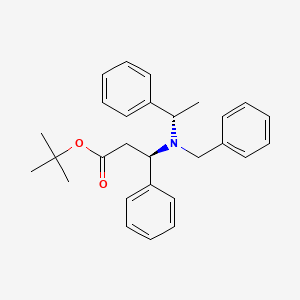 tert-butyl (3R)-3-[benzyl-[(1S)-1-phenylethyl]amino]-3-phenylpropanoate