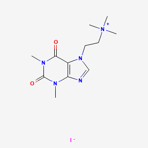 molecular formula C12H20IN5O2 B15345731 2-(1,3-Dimethyl-2,6-dioxo-1,2,3,6-tetrahydro-7H-purin-7-yl)-N,N,N-trimethylethan-1-aminium iodide CAS No. 7145-94-0