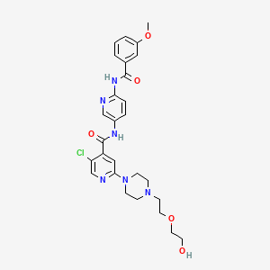 5-chloro-2-[4-[2-(2-hydroxyethoxy)ethyl]-1-piperazinyl]-N-[6-[(3-methoxybenzoyl)amino]-3-pyridinyl]-4-Pyridinecarboxamide