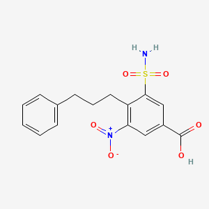 Benzoic acid, 3-(aminosulfonyl)-5-nitro-4-(3-phenylpropyl)-